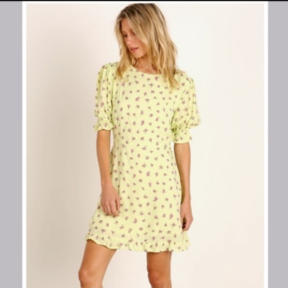 Faithfull the Brand Florence Floral Mini Dress NWT